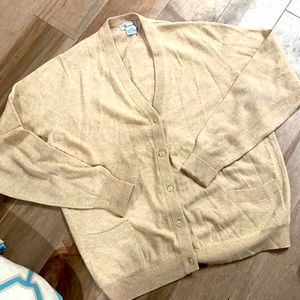 Harrods cream 100% pure cashmere made in Scotland, size L/XL